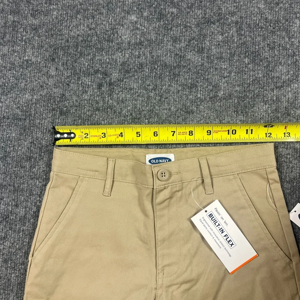 Old Navy Built in Flex Chino Shorts‎ Kids 8 Beige Stretch Mid Rise Lot of 2